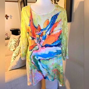 Leoma Lovegrove : Clolorful Abstract Women's Top. 48